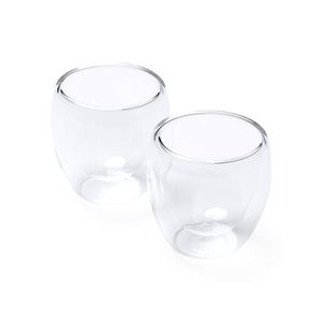 CAPSUL Set of 2 double wall glasses in borosilicate glass - EgotierPro VA4132