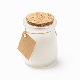 SURNA Scented candle in a glass recipient with cork lid - EgotierPro VL1313