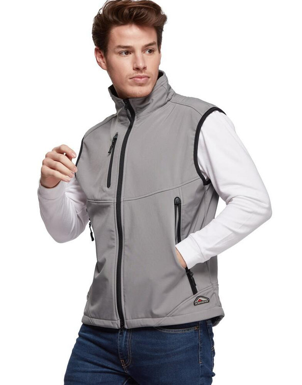 Mustaghata CARBONE - BODYWARMER SOFTSHELL DA UOMO 3 STRATI