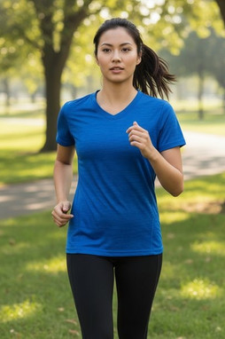 Blank Activewear L845 - Womens Performance V-Neck Moisture-Wicking T-Shirt