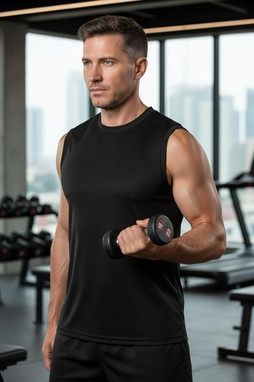 Blank Activewear M201 - Mens Tank Top, Birdseye Mesh, 100% Polyester, Dry Fit