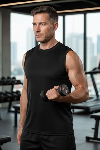 Blank Activewear M201 - Mens Tank Top, Birdseye Mesh, 100% Polyester, Dry Fit