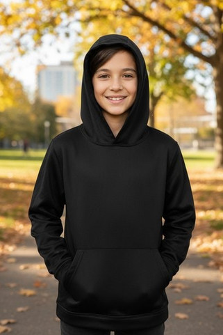 Blank Activewear Y475 - Youth Hoodie, Knit, 100% Polyester PK Fleece