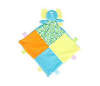 MUMBLES MM701 - Doudou Éléphant Multicolore avec Rattle Intégré