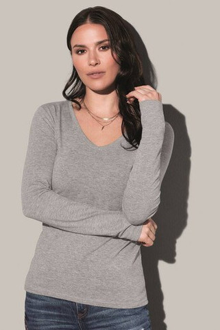 STEDMAN ST9720 - CLAIRE V-NECK LONG SLEEVE