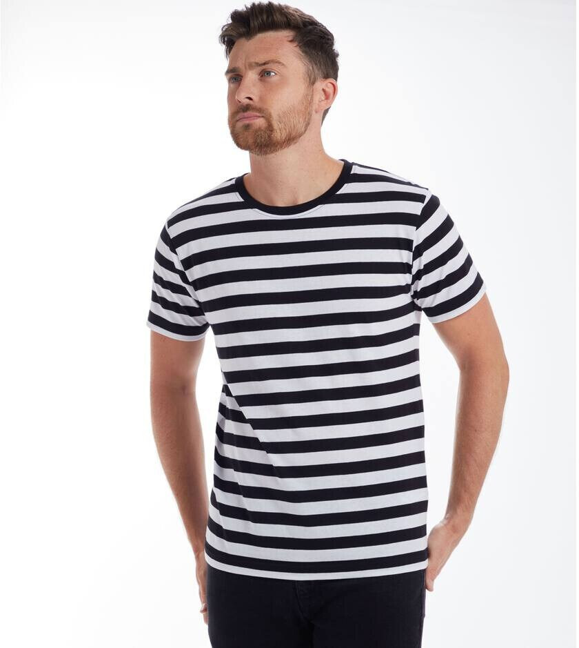 Righe Orizzontali Maglia A Righe Bianca E Nera Mantis MT109S T