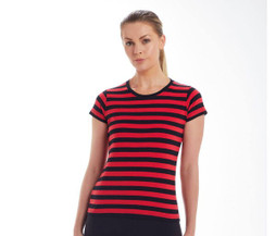MANTIS MT110S - Økologisk Stribet T-shirt til Kvinder