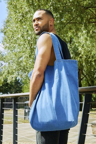 MANTIS MT196 - Ekologisk Stor Denim Shoppingväska