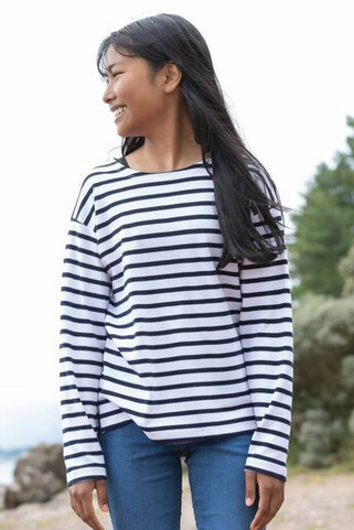 MANTIS MTK084 - Organic Cotton Kids Striped Breton Tee