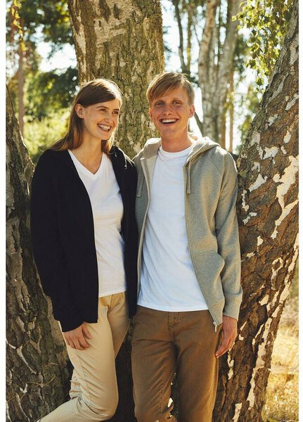 Neutral T63301 - UNISEX TIGER COTTON HOODIE VETOKETJULLA