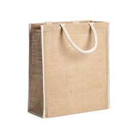 KOPER Natural jute bag with trims and reinforced cotton handles - EgotierPro BO7148