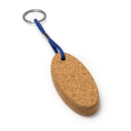 YATE Floating natural cork keychain with durable polyester rope - EgotierPro KO4108