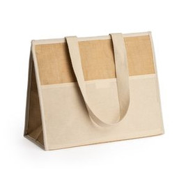VENICE Cooler bag in laminated jute - EgotierPro TB7161