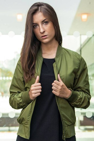 Radsow RBY044 - Womens Casual Bomber Jacket with Side Pockets