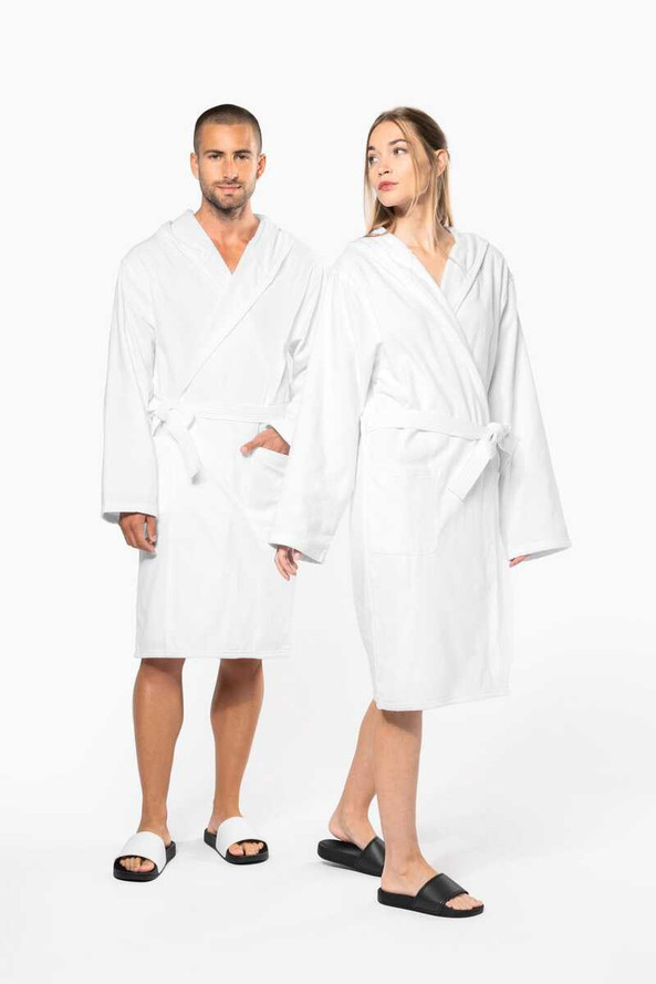 Kariban K140 - Biologische badjas met capuchon
