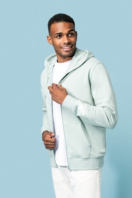 Kariban K4030 - Herren Bio-Kapuzenjacke mit Reißverschluss