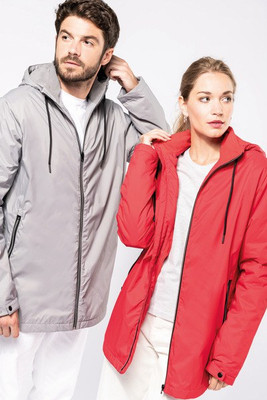 Kariban K6153 - Unisex hooded jacket with micro-polarfleece lining