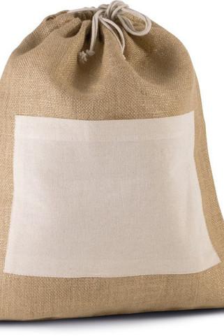 Kimood KI0239 - Sac en toile de jute avec cordelettes
