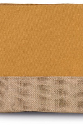 Kimood KI0276 - Eco-Friendly Canvas and Jute Zipper Pouch