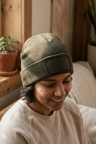 K-up KP891 - Recycled beanie with patch and Thinsulate lining