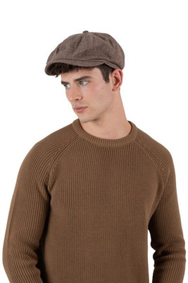 K-up KP614 - Trendy Wool Blend Flat Cap with Tear-Away Label