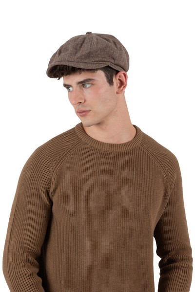 K-up KP614 - Trendy Wool Blend Flat Cap with Tear-Away Label