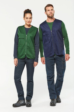 WK. Designed To Work WK608 - Unisex polycotton multi-pocket vest