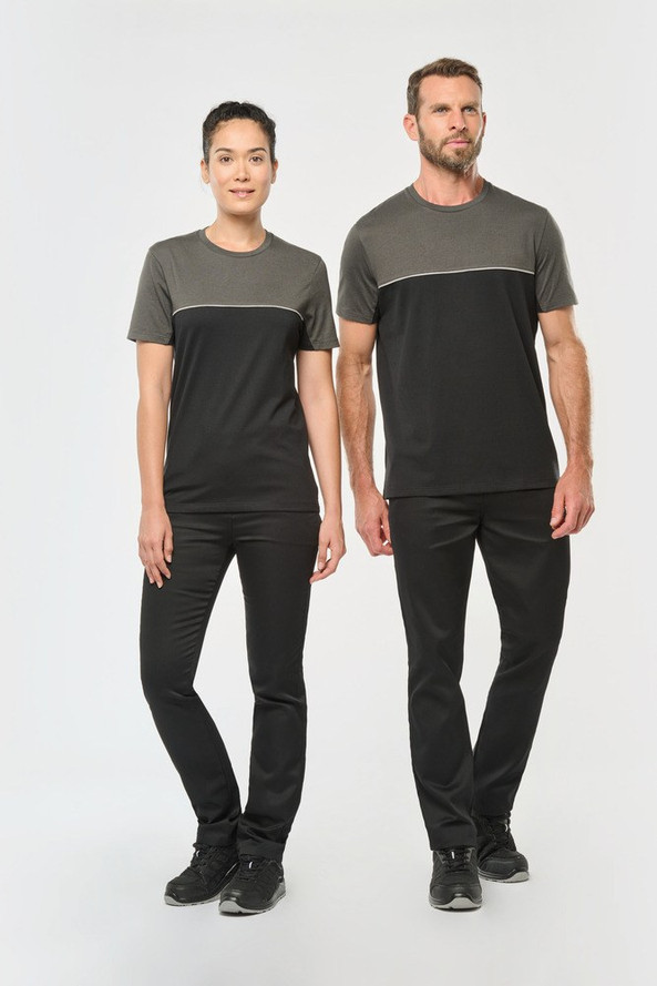 WK. Designed To Work WK304 - Unisex Öko Zweifarbiges Kurzarmshirt
