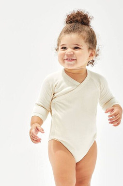 BABYBUGZ BZ060 - BABY LONG SLEEVE KIMONO BODYSUIT