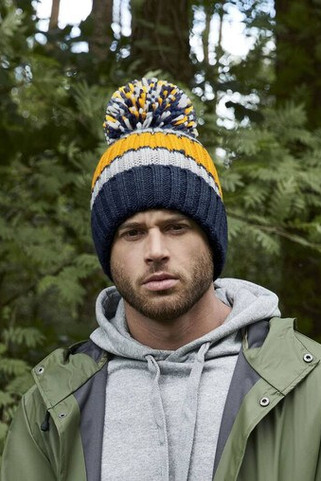 BEECHFIELD BF392 - HYGGE STRIPED BEANIE