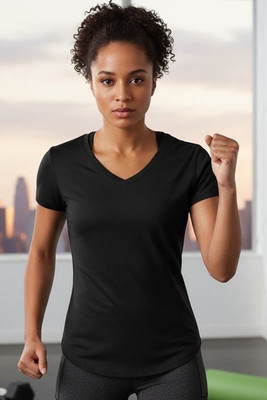 CHAMPION 2653TL - Women's Active Luxe V-Neck Tee
