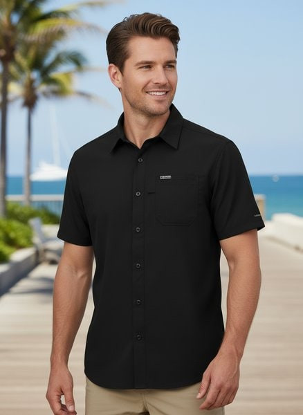 COLUMBIA C2104MP - Slack Tide Long Sleeve Shirt - Black | Wordans