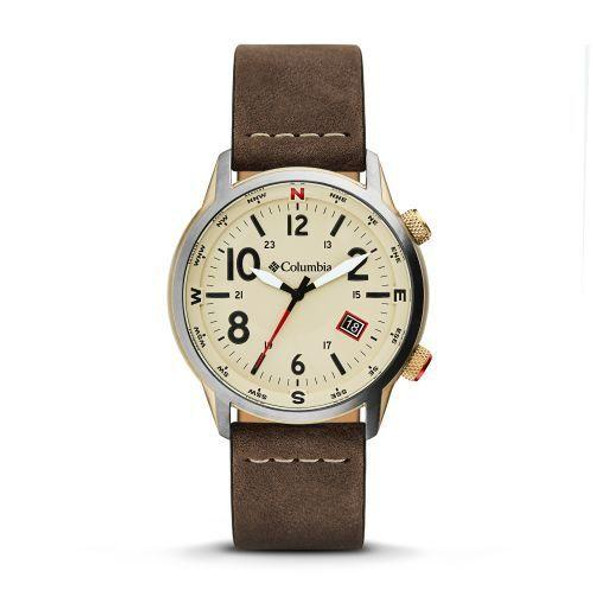 COLUMBIA TIMING CSC01-002 - Outbacker Watch: Stone Dial/Saddle Leather