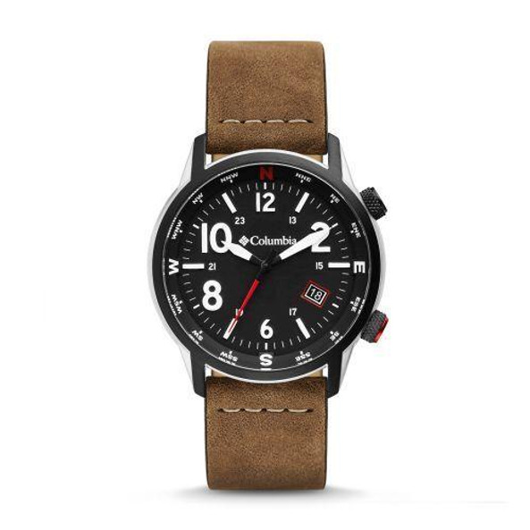 COLUMBIA TIMING CSC01-003 - Outbacker Watch: Black Dial/Camel Leather