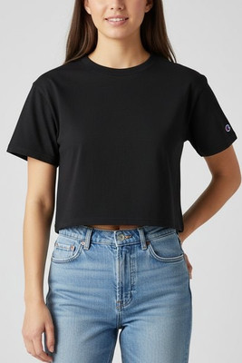 CHAMPION T435C - Girl's Cropped Cotton Tee