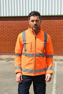 Korntex KXSSHJ - High Visibility Windproof Softshell Work Jacket