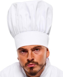 BonChef B802 - Durable Cotton Tall Chef Hat with Elastic Fit