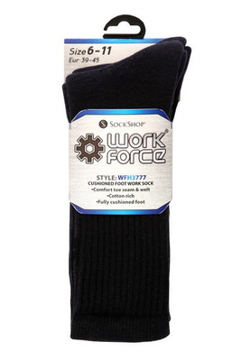 Work Force WFH3777 - Ultimate Comfort Cotton Rich Work Socks - 2 Pairs