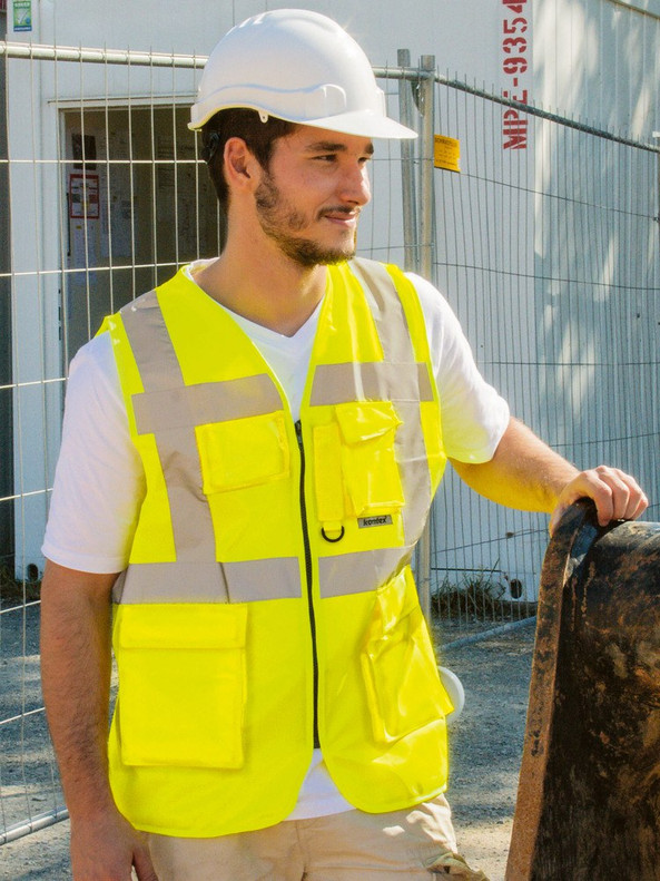 Korntex KXEXEC - High Visibility Executive Safety Vest with Pockets