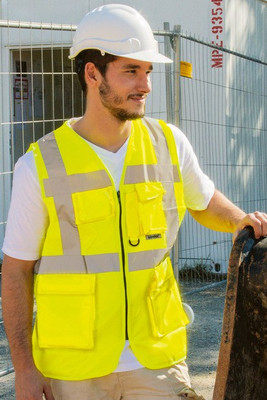 Korntex KXEXEC - High Visibility Executive Safety Vest with Pockets