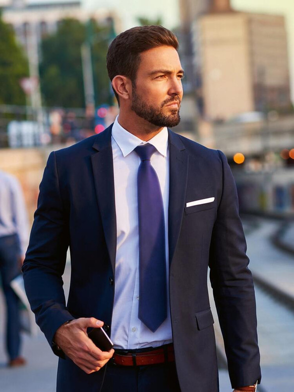 Korntex KXTIE8 - Elegant Satin Silk Tie for Corporate and Events