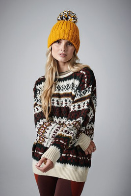 Beechfield B390 - Cozy Ribbed Knit Beanie with Shearling Lining