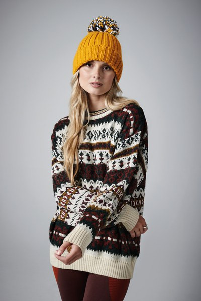 Beechfield B390 - Cozy Ribbed Knit Beanie with Shearling Lining