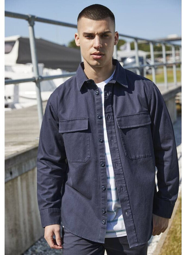 Front Row FR054 - Cotton Utility Overshirt with Patch Pockets