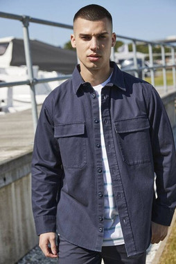 Front Row FR054 - Stijlvolle Katoenen Overshirt met Flapzakken