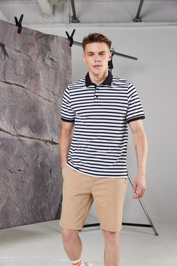 Front Row FR230 - Polo jersey às riscas