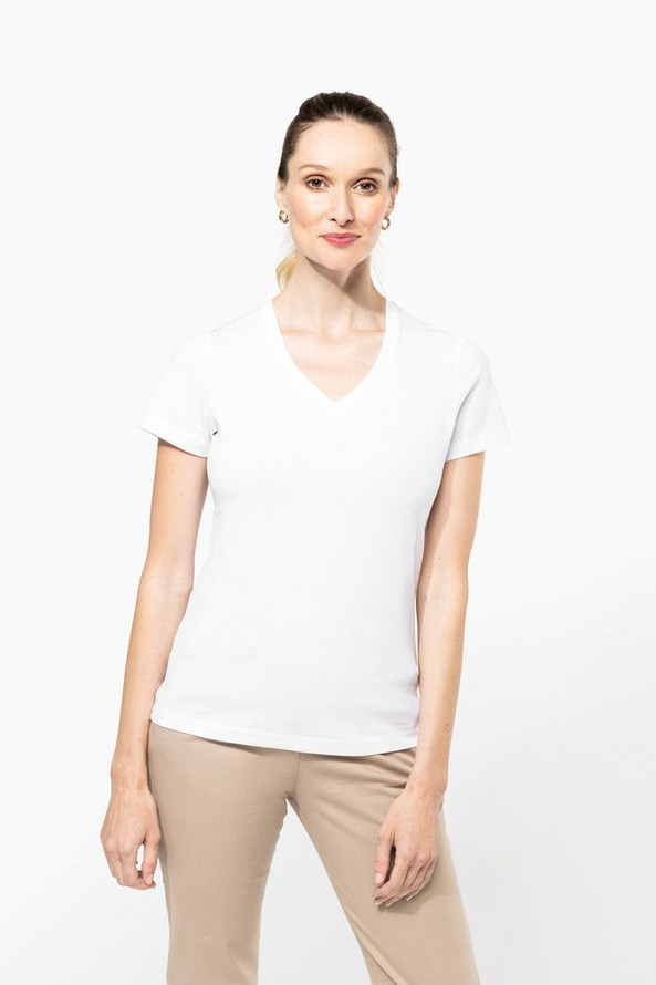 Kariban Premium PK305 - Ladies' V-neck short-sleeved Supima® t-shirt