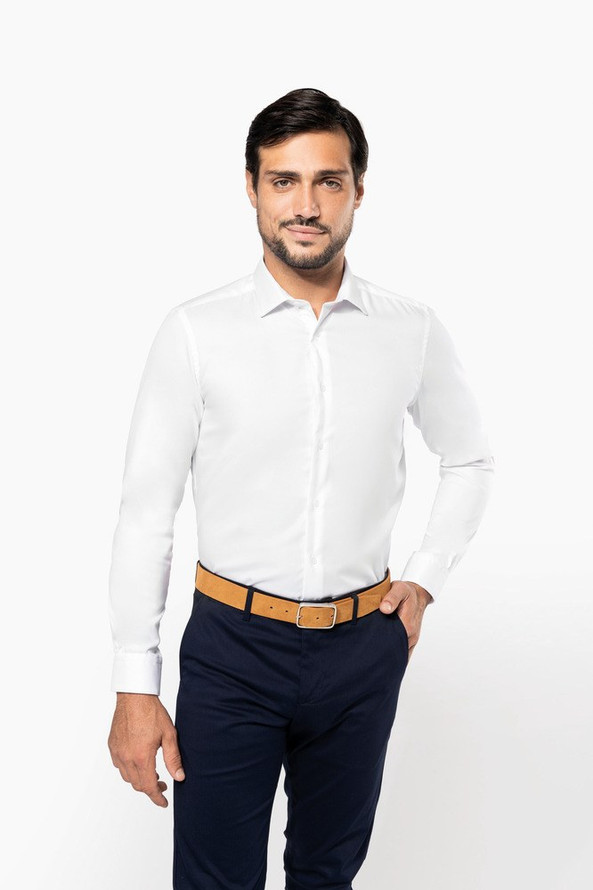 Kariban Premium PK502 - Men's pinpoint Oxford long-sleeved shirt