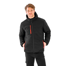 Result R240X - Recycled black compass quilted jacket