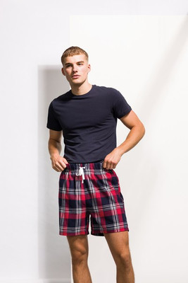 Skinnifit SFM082 - Classic Tartan Flannel Shorts with Elastic Waist